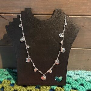 Etienne Aigner Disk Charm Necklace
